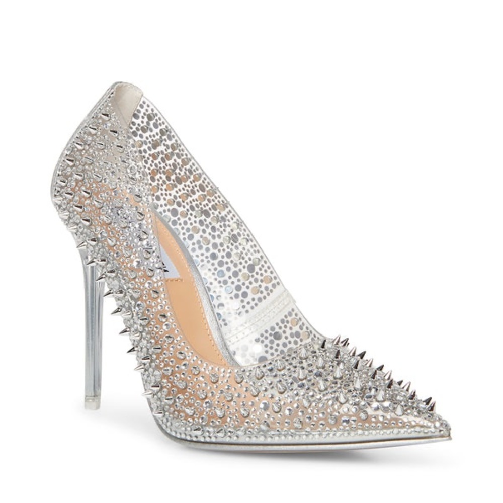 Studs and crystals  pointy-toe pump
